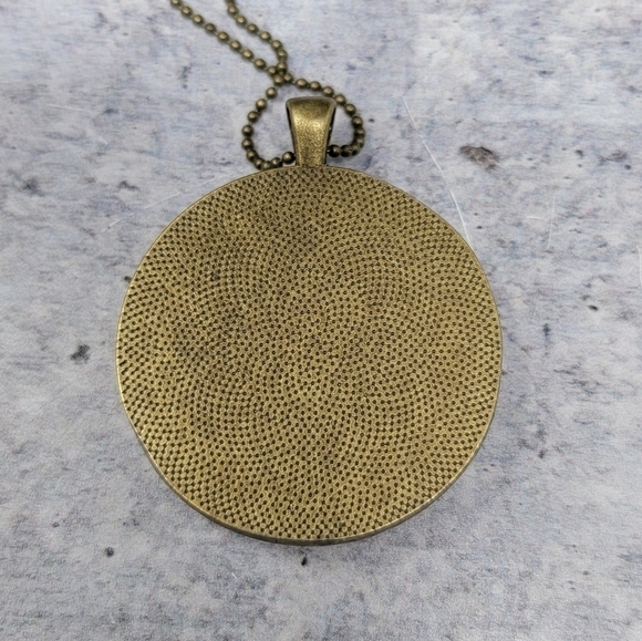 New Handmade | Yellow & Pink Floral Fabric Button Necklace. - Picture 2 of 3